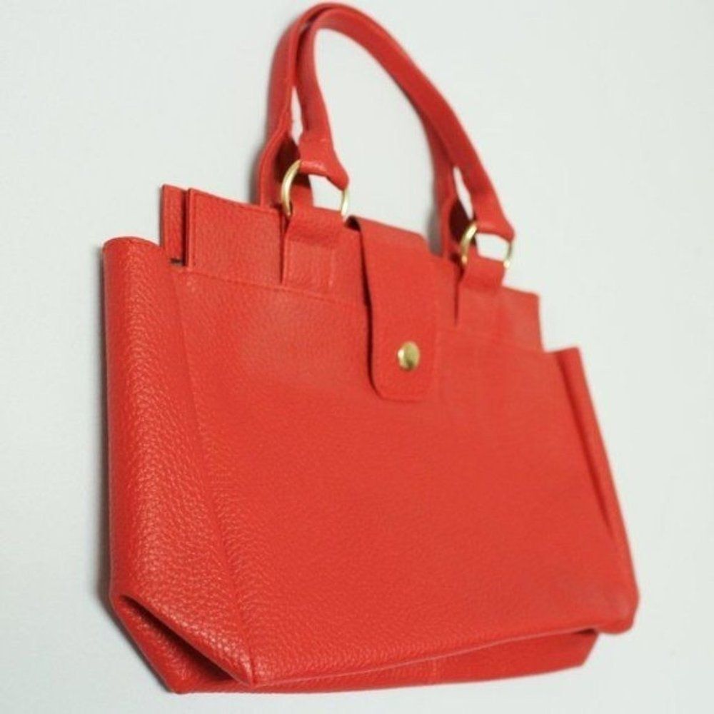 Small Classic Red Pleather Purse